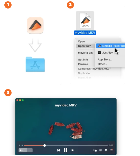 Spielen Sie MP4 mit Elmedia Player ab