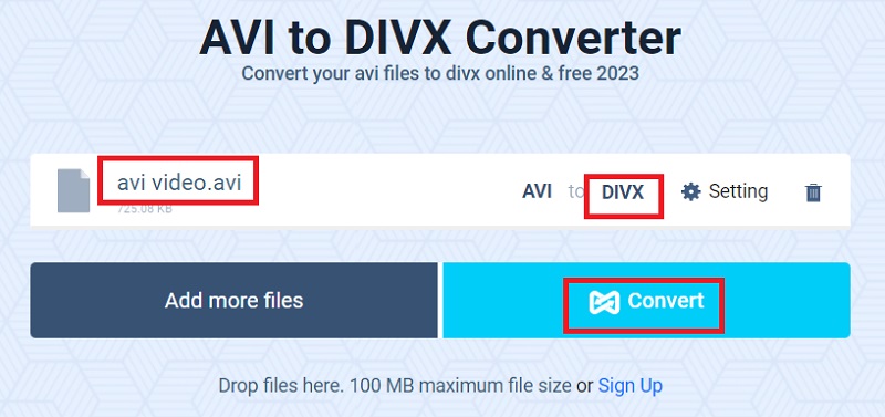 Konvertieren Sie AVI kostenlos in DivX