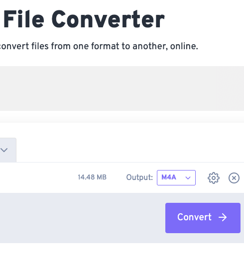 Konvertieren Sie APE in M4A mit FreeConvert.com