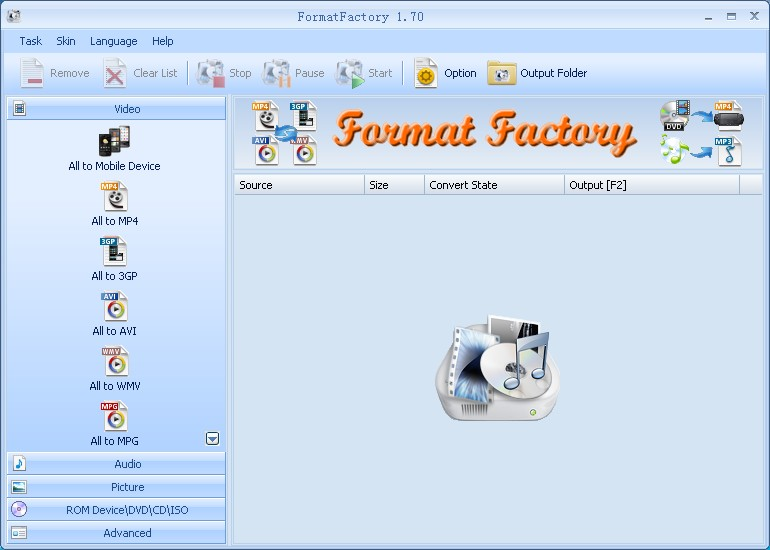 Format Factory für die 3GP-Konvertierung