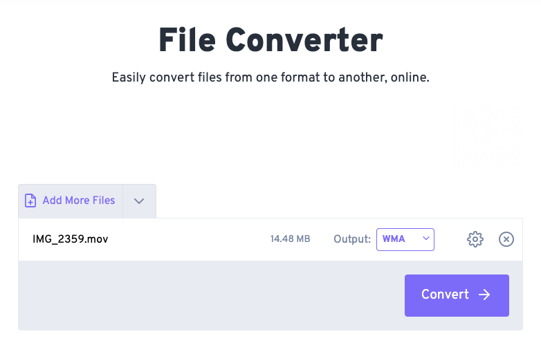 Konvertieren Sie MOV-Dateien mit FreeConvert.com in das WMA-Format