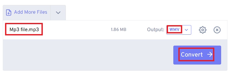 Verwandeln Sie MP3 kostenlos in WMV