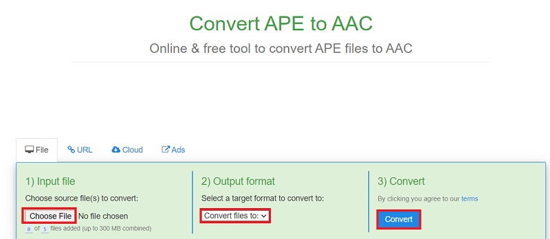 Konvertieren Sie APE kostenlos in AAC
