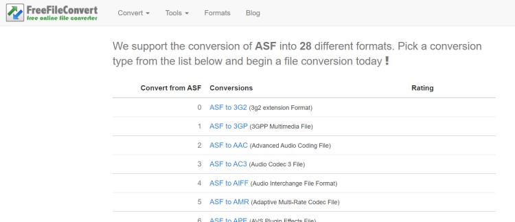 ASF Converter (kostenlos und online)