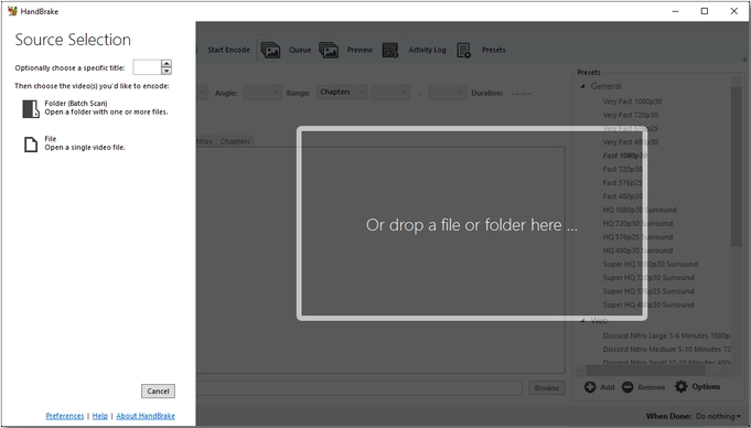 Verwenden Sie HandBrake, um MOV zu konvertieren