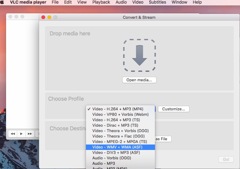 Konvertieren Sie MOV in WMV in VLC auf dem Mac
