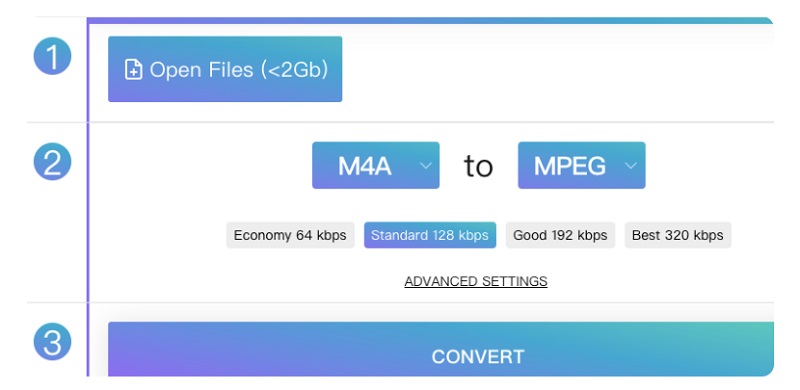 Machen Sie M4A zu MPEG mit kostenlosen Online-Tools