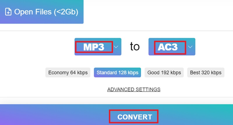 Verwandeln Sie MP3 kostenlos in AC3