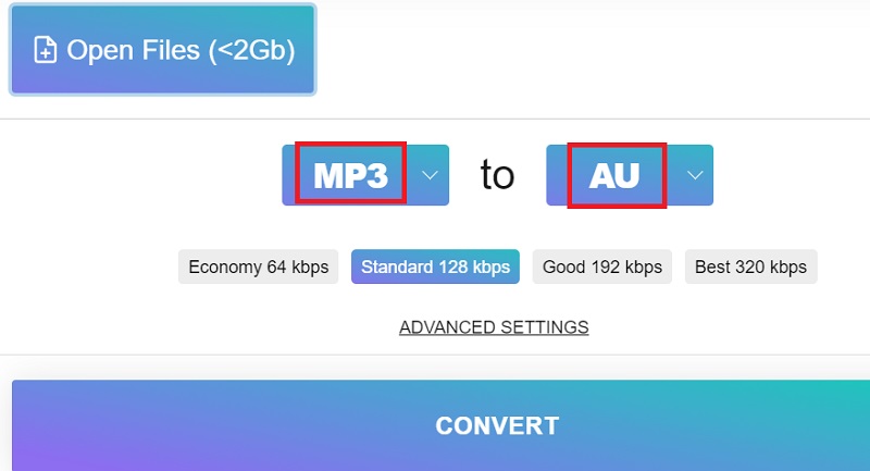 Einfaches Konvertieren von MP3 in AU