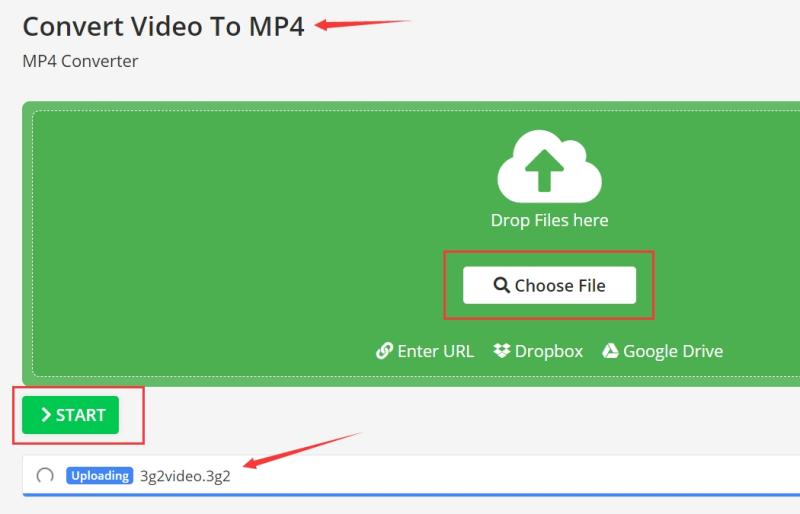 Einfaches Übertragen von 3G2 auf MP4 online