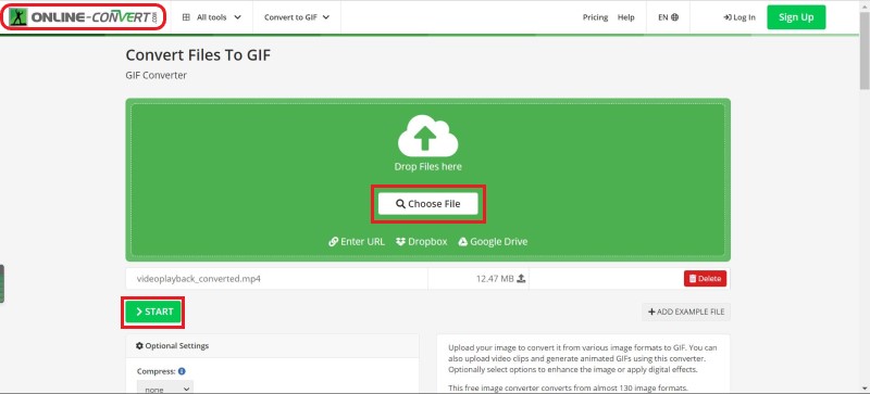 Konvertieren Sie FLV online und kostenlos in GIF