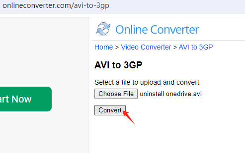 Konvertieren Sie AVI in 3GP über Onlineconverter.com