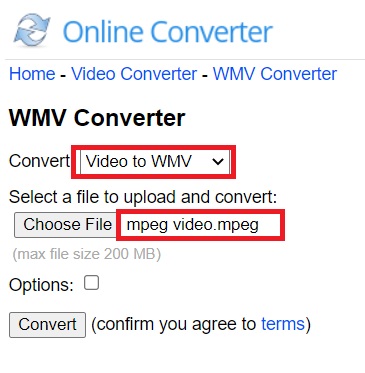 Konvertieren Sie MPEG in WMV mit Online-Tools
