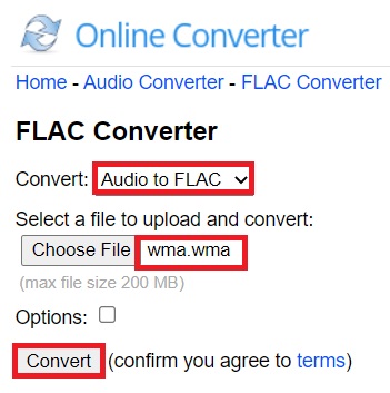 Ändern Sie WMA in FLAC Free