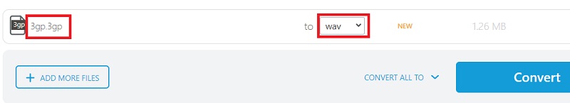 Konvertieren Sie 3GP in WAV Online