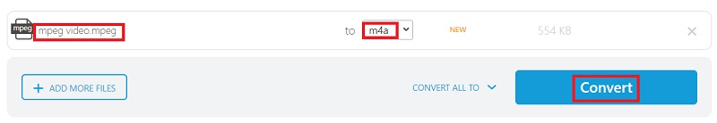 Konvertieren Sie MPEG online kostenlos in M4A