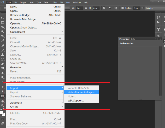 Konvertieren Sie GIF in MP4 mit Photoshop