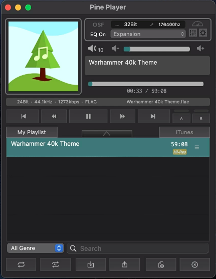 Verwenden Sie Pine Player, um FLAC auf dem Mac abzuspielen