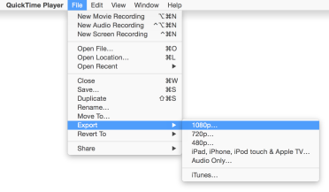 Konvertieren Sie AVI in MOV auf dem Mac mit QuickTime