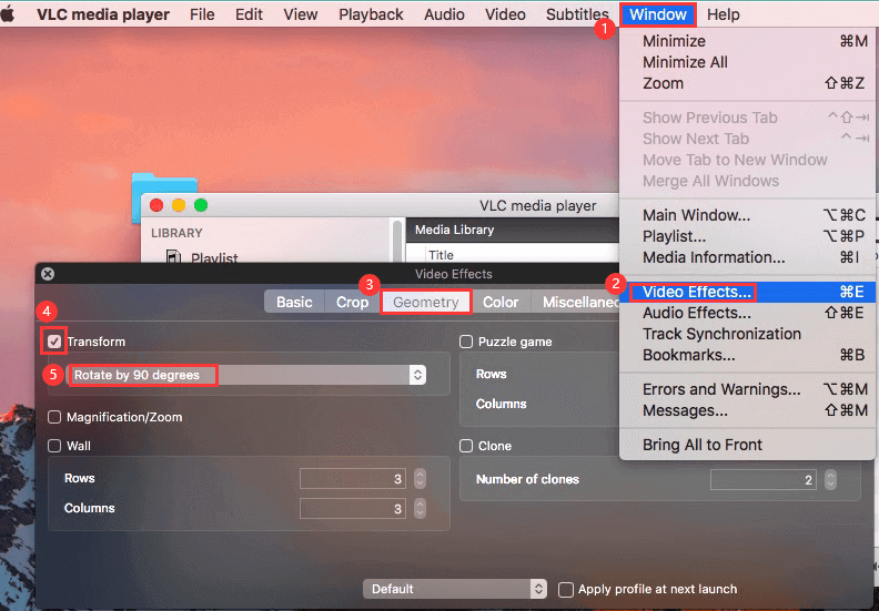 Video in VLC auf Mac drehen