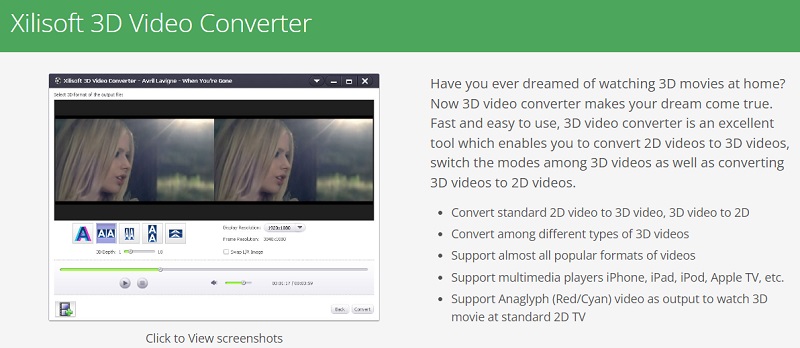 Betrachten Sie 3D-Videos mit Xilisoft 3D Video Converter