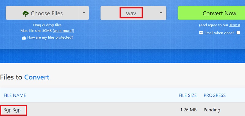 Machen Sie 3GP-Dateien kostenlos zu WAV
