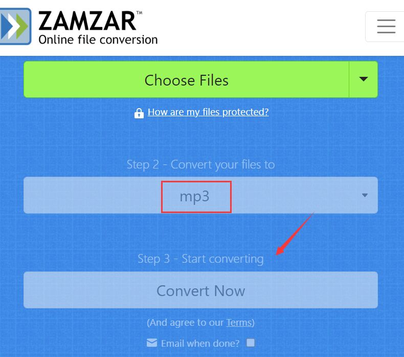 Konvertieren Sie RAM kostenlos online in MP3